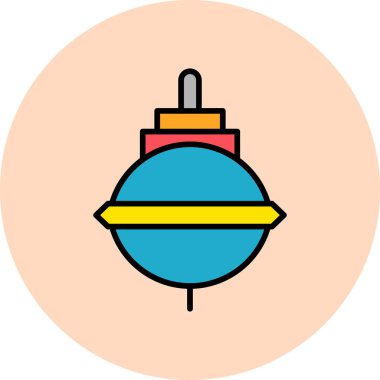 Dönen en en modern simge, vektör illüstrasyonu