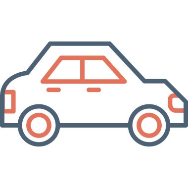 - Araba. Web simgesi basit illüstrasyon