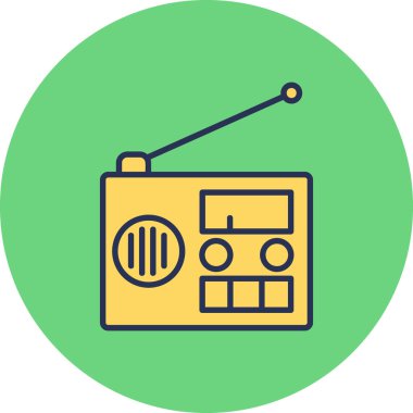 radyo simgesi web basit illüstrasyon
