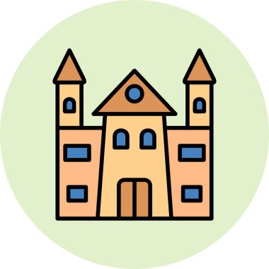 kale ikonu vektör illüstrasyonu