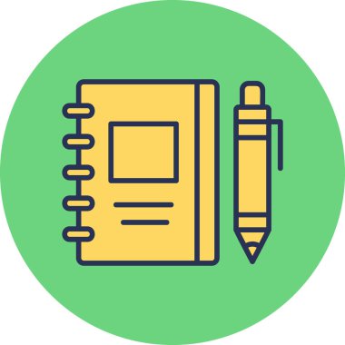 Çizim kitabı modern simge, vektör illüstrasyonu