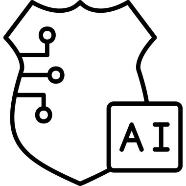 Güvenlik Web simgesi basit illüstrasyon