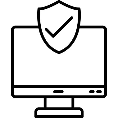 Güvenlik Web simgesi basit illüstrasyon