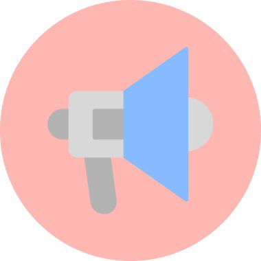 Megafon ikonu vektör illüstrasyonu