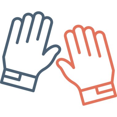 Eldiven simgesi vektör illüstrasyonu