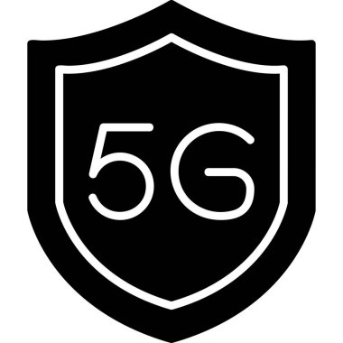 5g İnternet Koruma Ağı ikonu, kişisel ve ticari kullanım için illüstrasyon simgesi 