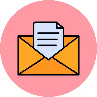 Mektup. Web simgesi basit illüstrasyon