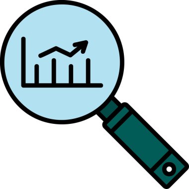 Büyüteç simgesi. vektör illüstrasyonu