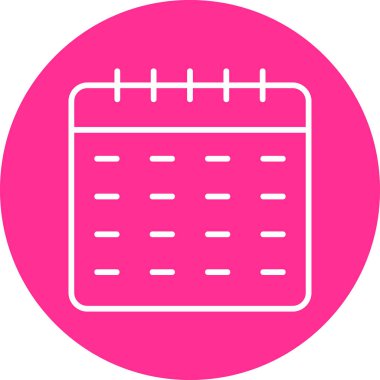 Takvim simgesi, vektör illüstrasyonu basit tasarım