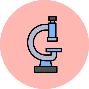 Mikroskop. Web simgesi basit illüstrasyon