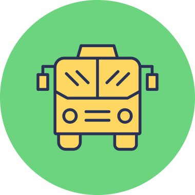 bus simgesi vektör illüstrasyonu