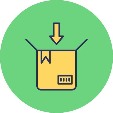 paket web simgesi, vektör çizim