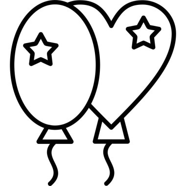 Balon. Web simgesi basit illüstrasyon