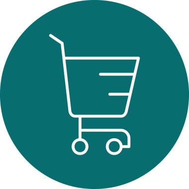 Alışveriş arabası modern simge, vektör illüstrasyonu