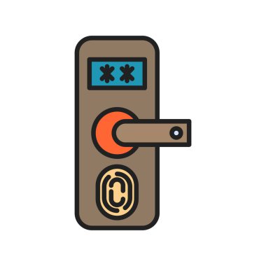 Parmak izi simgesinin vektör illüstrasyonu