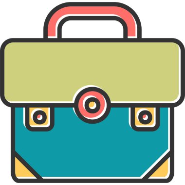 Çanta. Web simgesi basit illüstrasyon