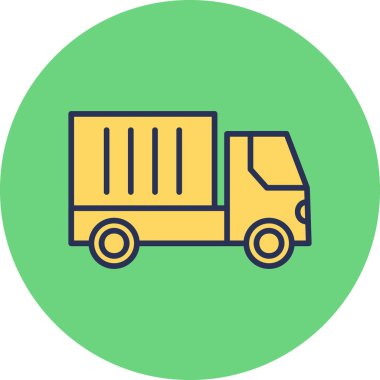 Kamyon soyut simge vektör çizimi