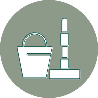 Web simgesi temizleme basit illüstrasyonu