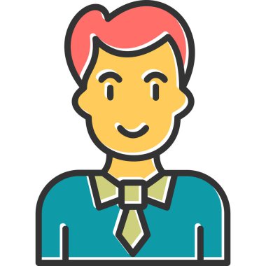 Adamım. Web simgesi basit illüstrasyon