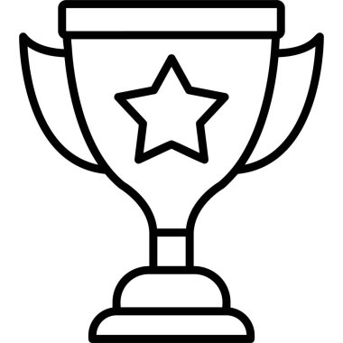 Kupa. Web simgesi basit illüstrasyon