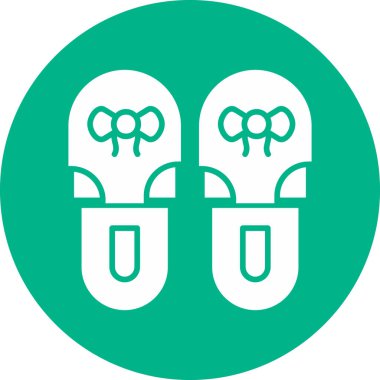 Terlikler modern simge, vektör illüstrasyonu