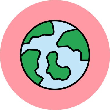 Dünya simgesinin vektör illüstrasyonu