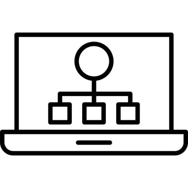 Bilgisayar. Web simgesi basit illüstrasyon