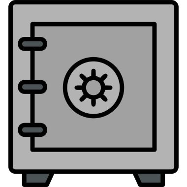 Güvenli Kutu simgesi vektör illüstrasyonu