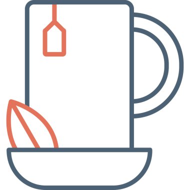 Çay. Web simgesi basit illüstrasyon 