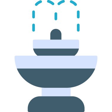 Çeşme simgesi, modern tasarım çizimi