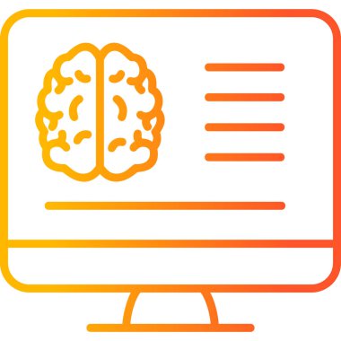 Brain Test Report icon modern vector illustration