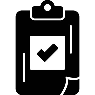 İşaretli simgesi olan pano. vektör illüstrasyonu