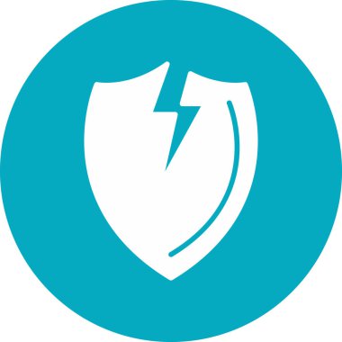 kalkan simgesi, vektör illüstrasyonu