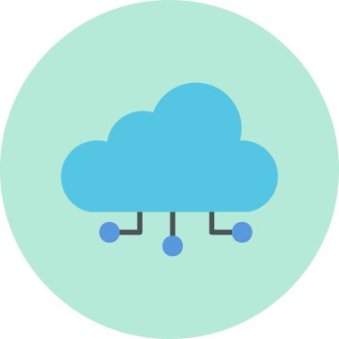 vector cloud technology icon illustration