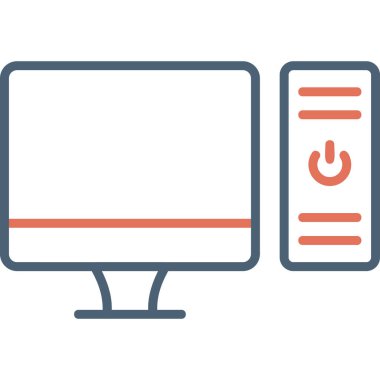 Bilgisayar. Web simgesi basit illüstrasyon 