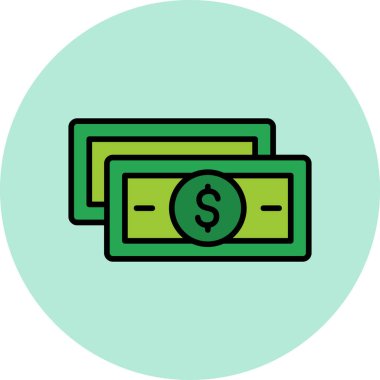 para ve finans kavramı, basit özet vektör tasarımı