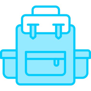 Çanta. Web simgesi basit illüstrasyon