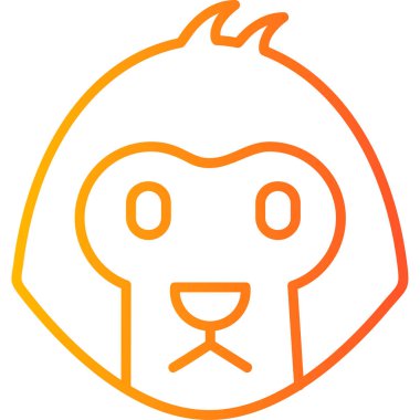 Maymun Ağı simgesi basit illüstrasyon