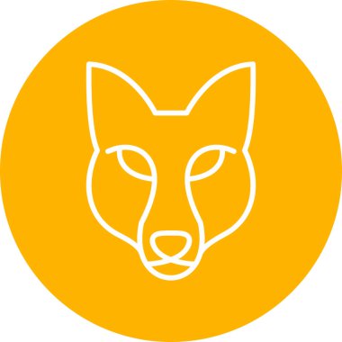 fox face çizgisi vektör simgesi