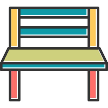 Yedek kulübesi Web simgesi basit illüstrasyon