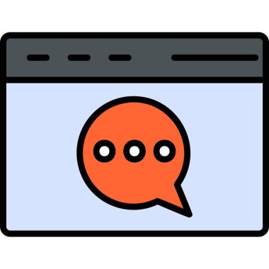 Konuş. Web simgesi basit illüstrasyon