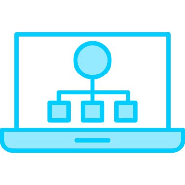 Bilgisayar. Web simgesi basit illüstrasyon