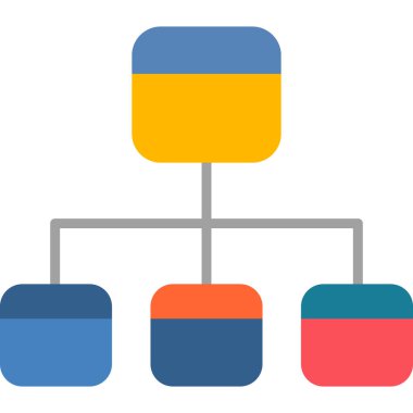 Akış çizelgesi simgesi, modern tasarım illüstrasyonu