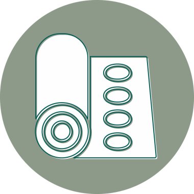 Yoga minderi. Web simgesi basit tasarım 