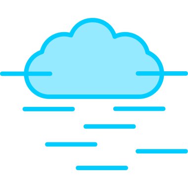 Sis, hava simgesi vektör illüstrasyonu