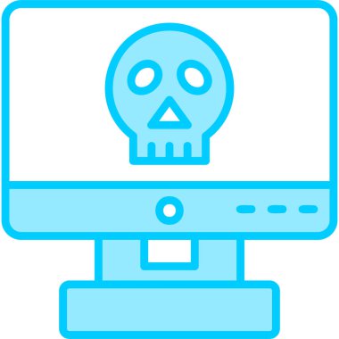 Bilgisayarlı Hacking Web simgesi basit illüstrasyon