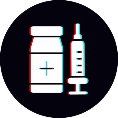 Aşı Aşılama Ağı simgesi basit illüstrasyon