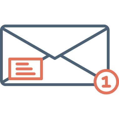 ileti ikonu vektör illüstrasyonu