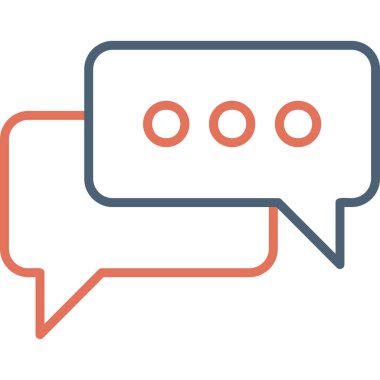 Konuş. Web simgesi basit illüstrasyon