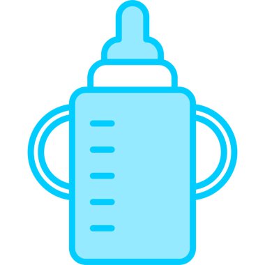 Bebek şişe ikonu. Web tasarımı için süt kavanozu vektör simgelerinin basit çizimi